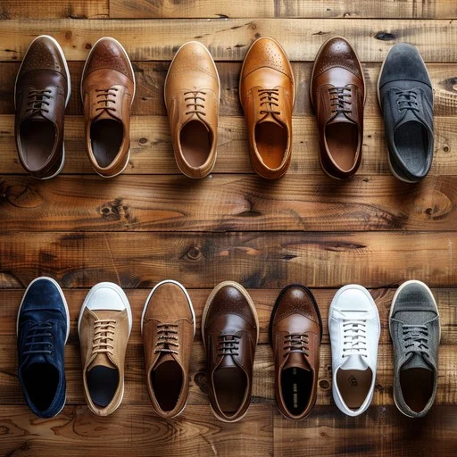 assorted men s shoes stockcake